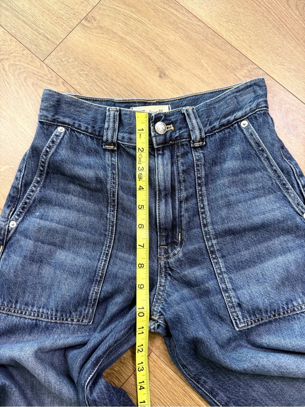 Madewell Airy Superwide Leg Utility Jeans Lindewood Wash Lyocell Blend Size 24 - Picture 12 of 13